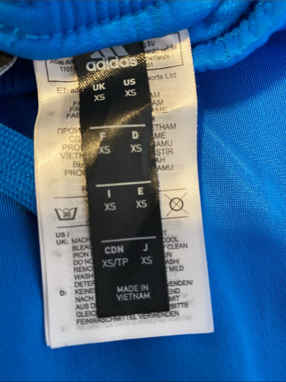 NWT Adidas blue 3-STRIPES TRICOT  TAPERED TRACK PANTS XS - Picture 8 of 11